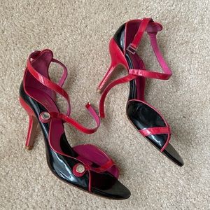 Charles David Strappy Heel Pink Sandal